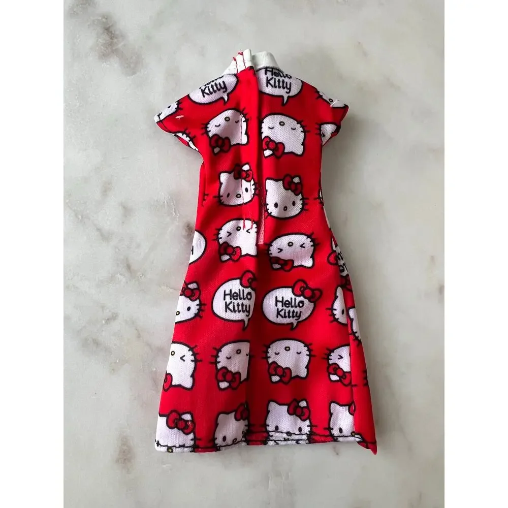 Barbie Hello Kitty Red Dress wWhite Collar Hello Kitty Bag LOL Surprise LE
